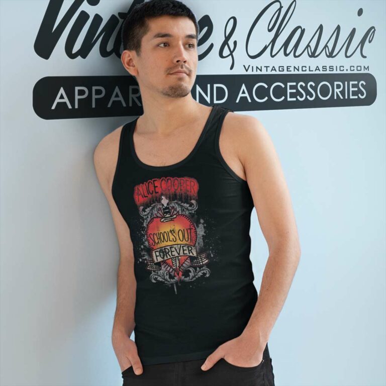 Alice Cooper Schools Out Dagger Tank Top Racerback Alice Cooper Schools Out Dagger Tank Top Racerback