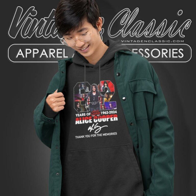 Alice Cooper Shirt 1962 2024 Thank You For The Memories Hoodie Alice Cooper Shirt 1962 2024 Thank You For The Memories Hoodie
