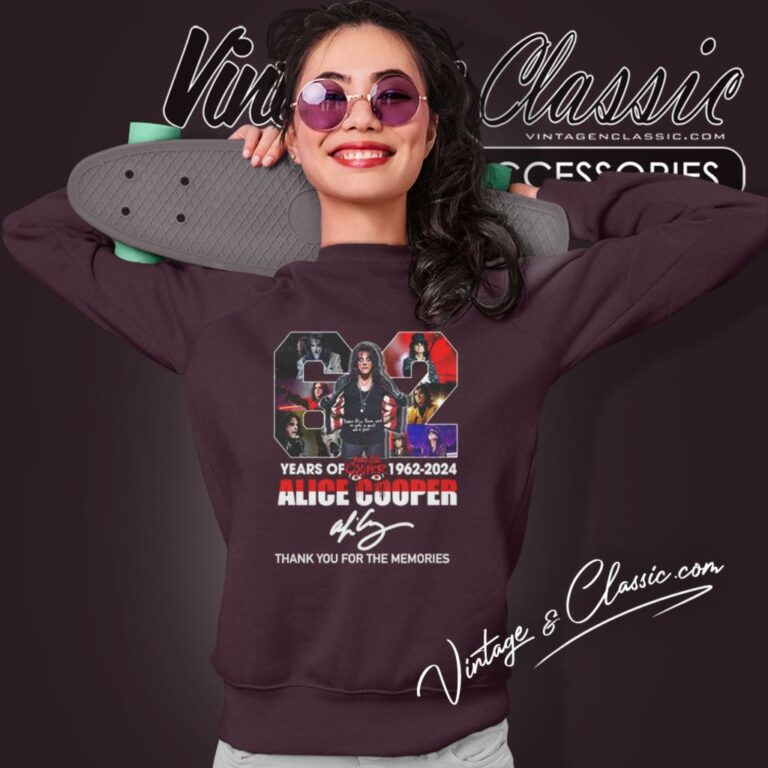 Alice Cooper Shirt 1962 2024 Thank You For The Memories Sweatshirt Alice Cooper Shirt 1962 2024 Thank You For The Memories Sweatshirt