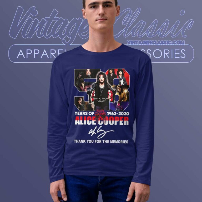 Alice Cooper Shirt 2021 Thank You For The Memories Long Sleeve Tee Alice Cooper Shirt 2021 Thank You For The Memories Long Sleeve Tee