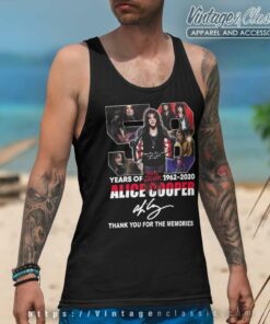Alice Cooper Shirt 2021 Thank You For The Memories Tank Top Racerback