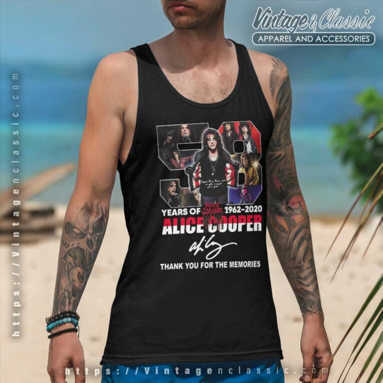 Alice Cooper Shirt 2021 Thank You For The Memories Tank Top Racerback Alice Cooper Shirt 2021 Thank You For The Memories Tank Top Racerback