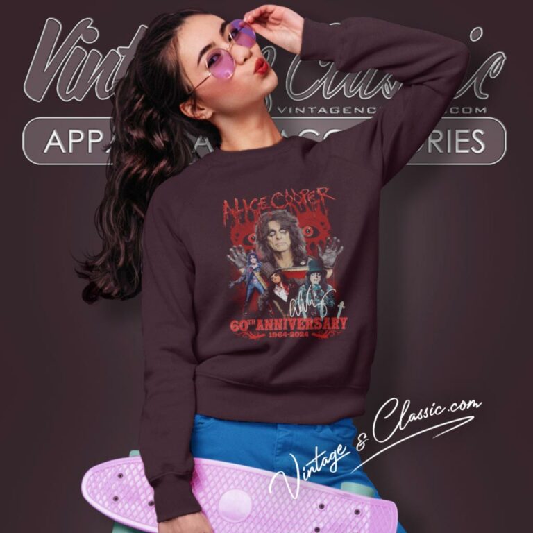 Alice Cooper Shirt 60th Anniversary 1964 2024 Sweatshirt Alice Cooper Shirt 60th Anniversary 1964 2024 Sweatshirt