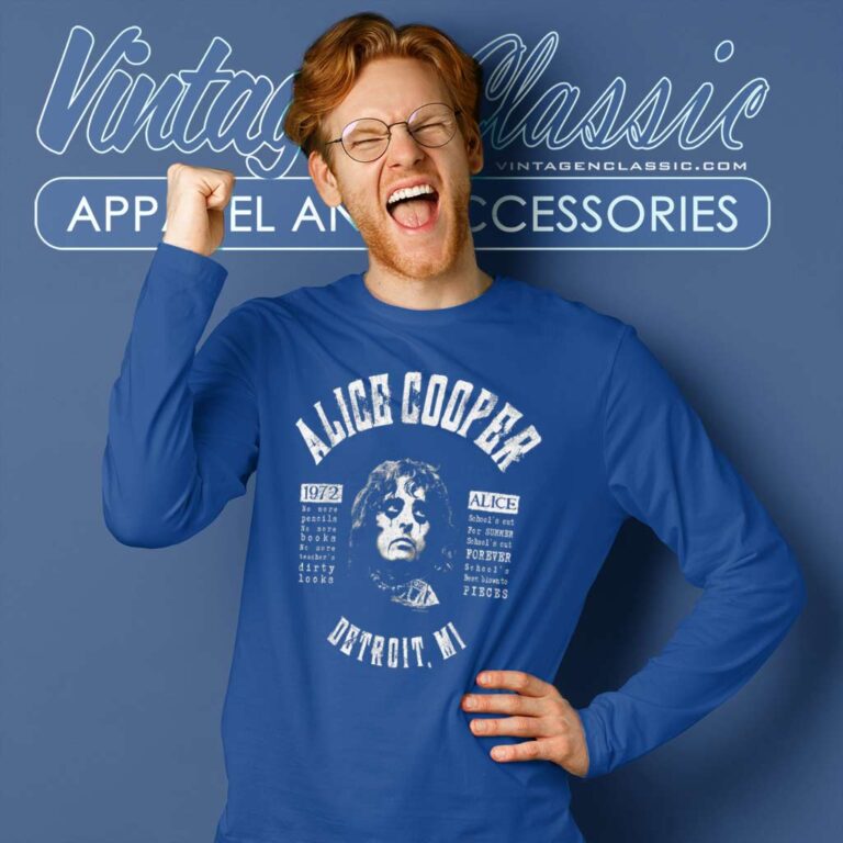 Alice Cooper Shirt Album Schools Out Long Sleeve Tee Alice Cooper Shirt Album Schools Out Long Sleeve Tee
