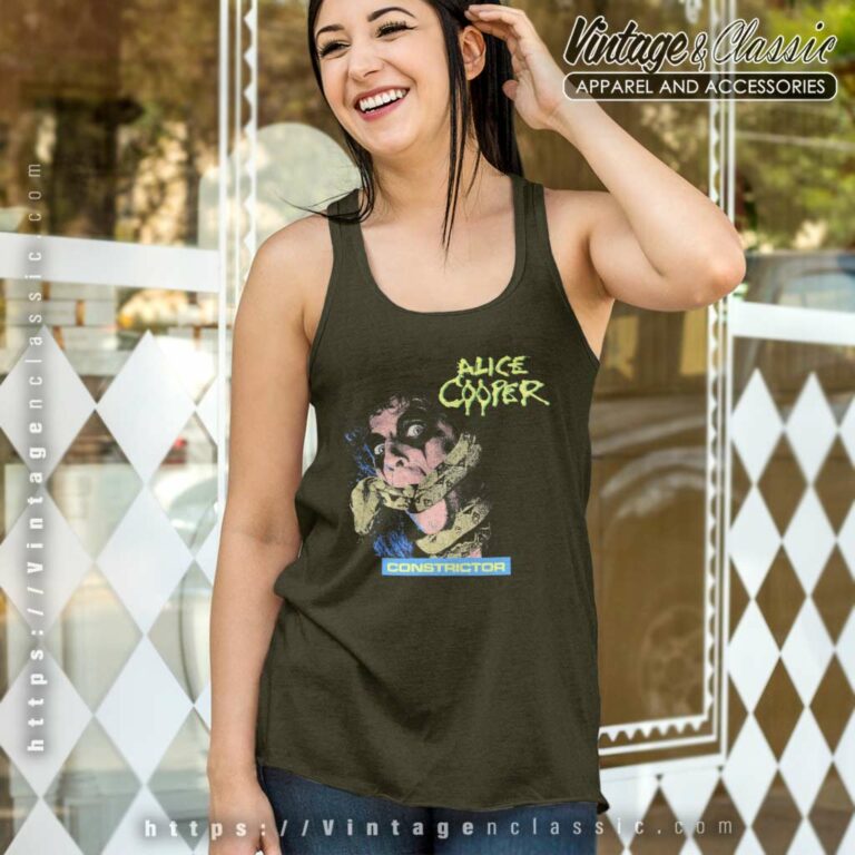 Alice Cooper Shirt Constrictor The Night Returns Tank Top Racerback Alice Cooper Shirt Constrictor The Night Returns Tank Top Racerback