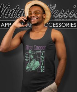 Alice Cooper Shirt Crazy From The Inside Rock Music Tank Top Racerback