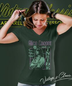 Alice Cooper Shirt Crazy From The Inside Rock Music V Neck TShirt