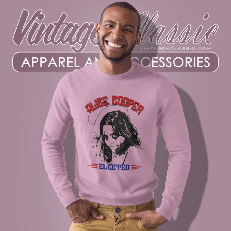 Alice Cooper Shirt Elected Top Hat Face Graphic Sweatshirt Alice Cooper Shirt Elected Top Hat Face Graphic Sweatshirt