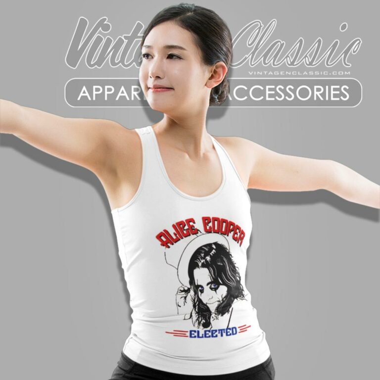 Alice Cooper Shirt Elected Top Hat Face Graphic Tank Top Racerback Alice Cooper Shirt Elected Top Hat Face Graphic Tank Top Racerback