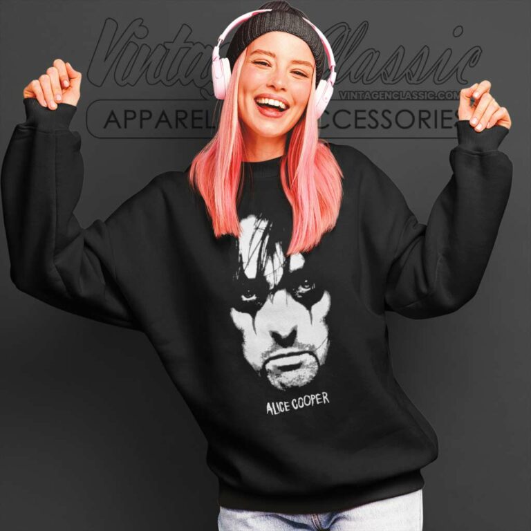 Alice Cooper Shirt Face Portrait World Tour Sweatshirt Alice Cooper Shirt Face Portrait World Tour Sweatshirt