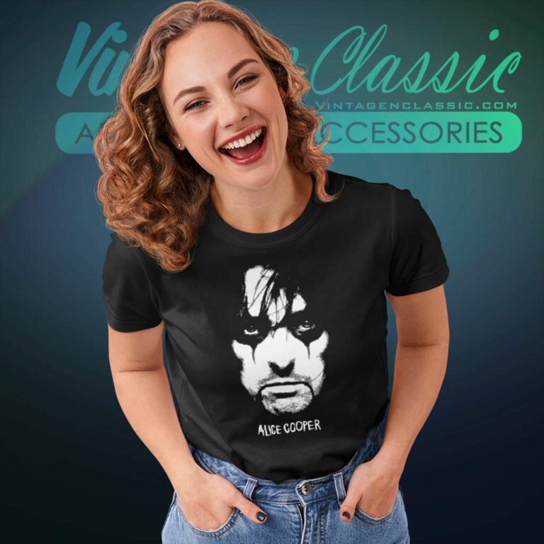 Alice Cooper Shirt Face Portrait World Tour Women TShirt Alice Cooper Shirt Face Portrait World Tour Women TShirt