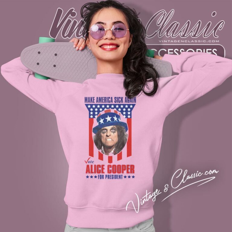 Alice Cooper Shirt For President 2024 Make America Sweatshirt Alice Cooper Shirt For President 2024 Make America Sweatshirt