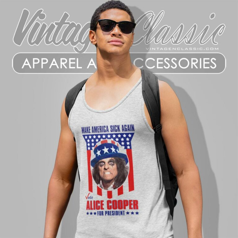 Alice Cooper Shirt For President 2024 Make America Tank Top Racerback Alice Cooper Shirt For President 2024 Make America Tank Top Racerback