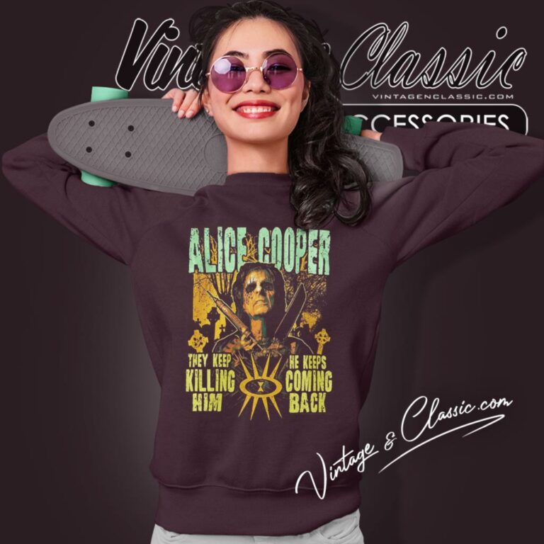 Alice Cooper Shirt Graveyard Rock Heavy Metal Sweatshirt Alice Cooper Shirt Graveyard Rock Heavy Metal Sweatshirt