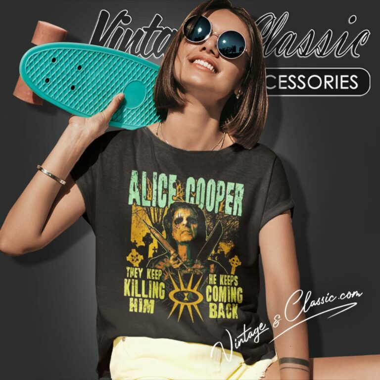 Alice Cooper Shirt Graveyard Rock Heavy Metal Women T Shirt Alice Cooper Shirt Graveyard Rock Heavy Metal Women T Shirt