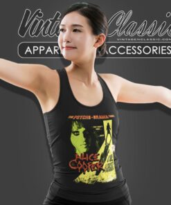 Alice Cooper Shirt Psycho Drama Tour Poster Graphic Tank Top Racerback