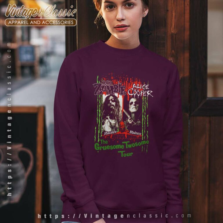 Alice Cooper Shirt Rob Zombie The Gruesome Twosome Sweatshirt Alice Cooper Shirt Rob Zombie The Gruesome Twosome Sweatshirt