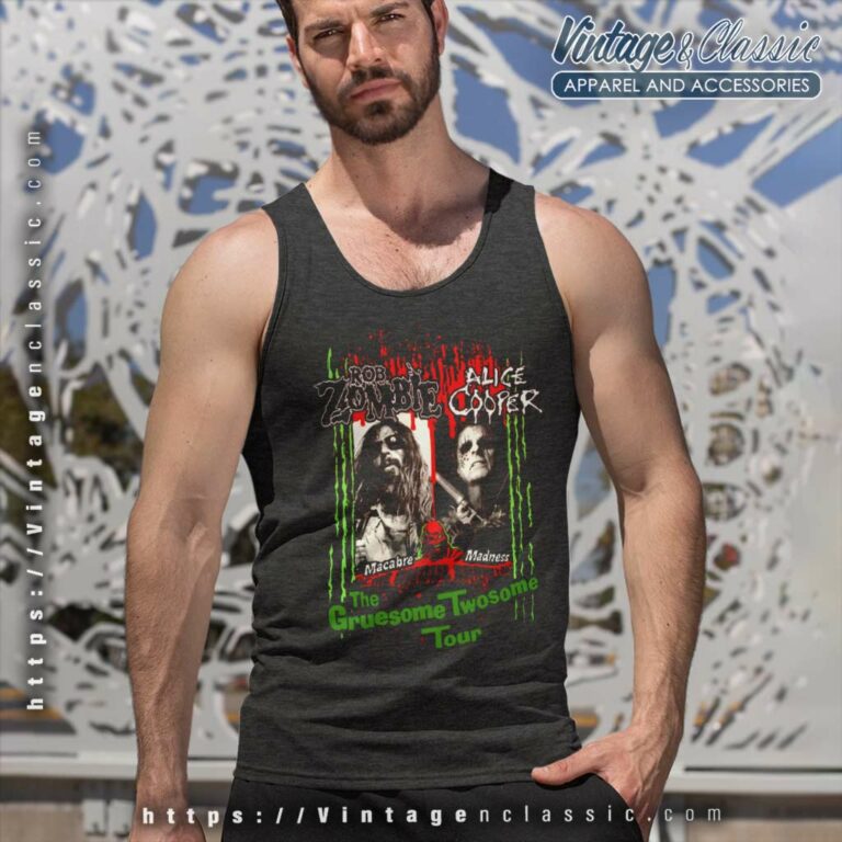 Alice Cooper Shirt Rob Zombie The Gruesome Twosome Tank Top Racerback Alice Cooper Shirt Rob Zombie The Gruesome Twosome Tank Top Racerback