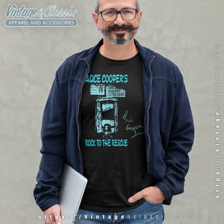 Alice Cooper Shirt Rock To The Rescue Long Sleeve Tee Alice Cooper Shirt Rock To The Rescue Long Sleeve Tee
