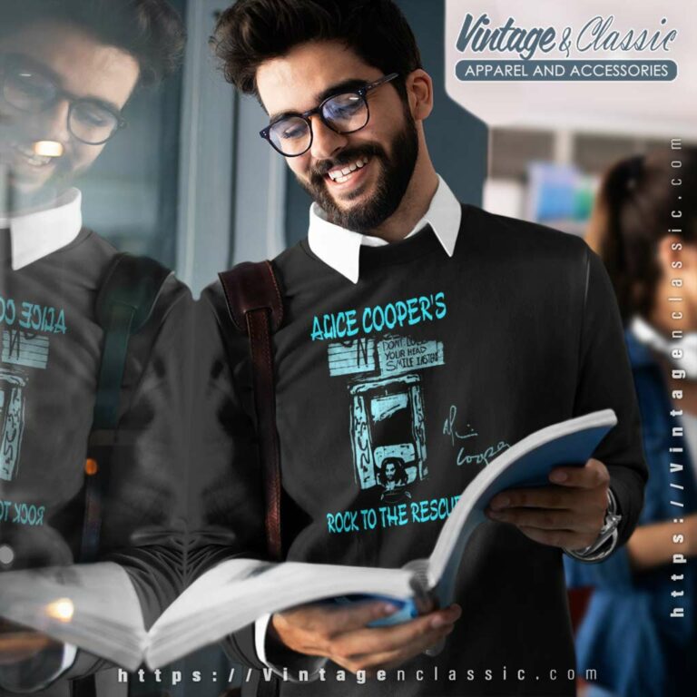 Alice Cooper Shirt Rock To The Rescue Sweatshirt Alice Cooper Shirt Rock To The Rescue Sweatshirt