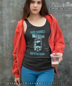 Alice Cooper Shirt Rock To The Rescue Tank Top Racerback