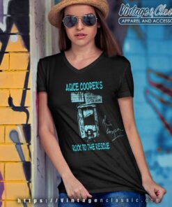 Alice Cooper Shirt Rock To The Rescue V Neck TShirt