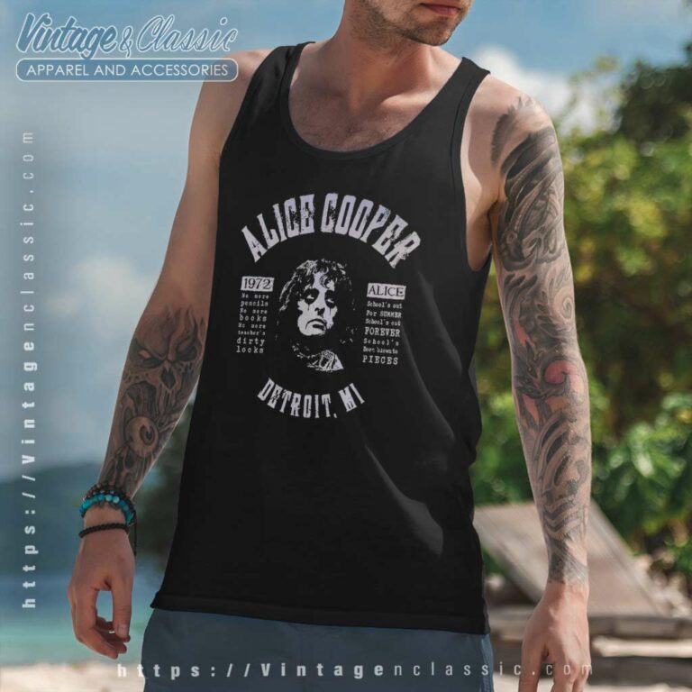 Alice Cooper Shirt Schools Out For Summer Tank Top Racerback Alice Cooper Shirt Schools Out For Summer Tank Top Racerback