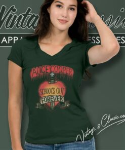 Alice Cooper Shirt Schools Out Forever Rock Music V Neck TShirt
