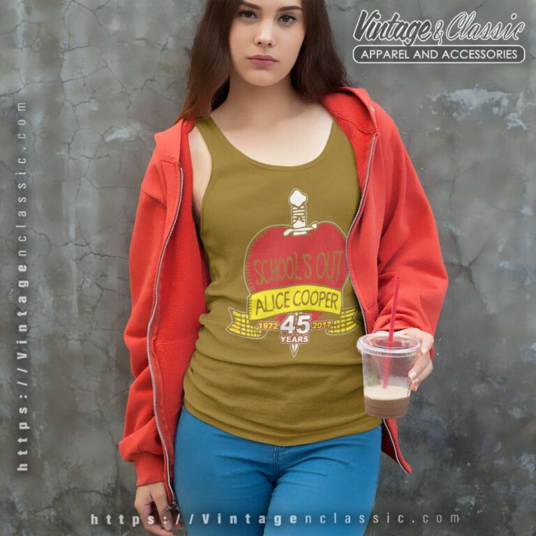 Alice Cooper Shirt Song Schools Out 45th Anniversary Tank Top Racerback Alice Cooper Shirt Song Schools Out 45th Anniversary Tank Top Racerback
