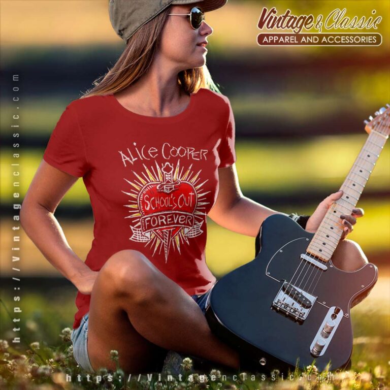 Alice Cooper Shirt Song Schools Out Forever Women TShirt Alice Cooper Shirt Song Schools Out Forever Women TShirt