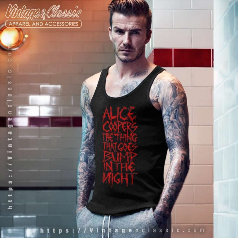 Alice Cooper Shirt The Thing That Goes Bump In The Night Tank Top Racerback Alice Cooper Shirt The Thing That Goes Bump In The Night Tank Top Racerback