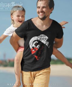 Alice Cooper Shirt Top Hat Red And White V Neck TShirt