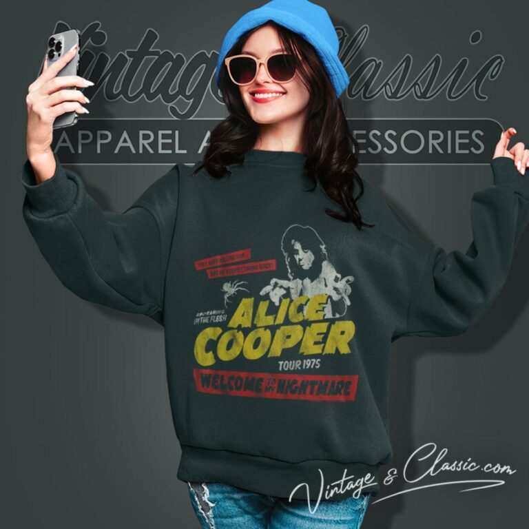 Alice Cooper Shirt Welcome To My Nightmare Rock Music Sweatshirt Alice Cooper Shirt Welcome To My Nightmare Rock Music Sweatshirt