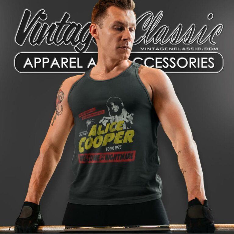 Alice Cooper Shirt Welcome To My Nightmare Rock Music Tank Top Racerback Alice Cooper Shirt Welcome To My Nightmare Rock Music Tank Top Racerback