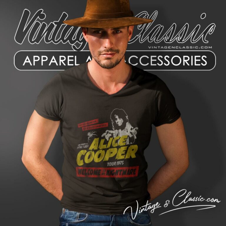 Alice Cooper Shirt Welcome To My Nightmare Rock Music V Neck TShirt Alice Cooper Shirt Welcome To My Nightmare Rock Music V Neck TShirt