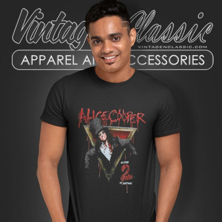 Alice Cooper Shirt Welcome To My Nightmare Rock T Shirt Alice Cooper Shirt Welcome To My Nightmare Rock T Shirt