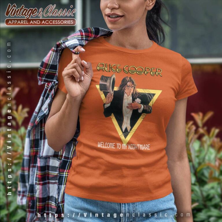 Alice Cooper Shirt Welcome To My Nightmare Women TShirt Alice Cooper Shirt Welcome To My Nightmare Women TShirt