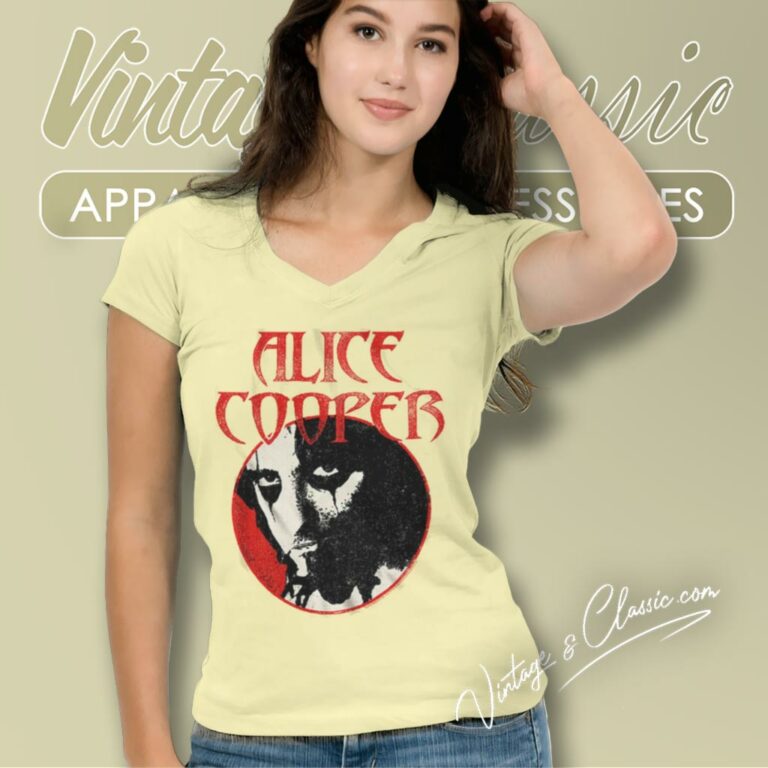 Alice Cooper Shock Rock V Neck TShirt Alice Cooper Shock Rock V Neck TShirt