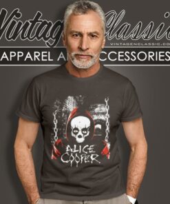 Alice Cooper Skull Retro Graphic T Shirt 1