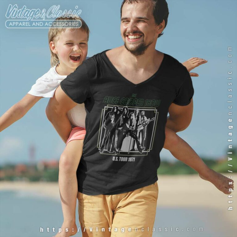 Alice Cooper Us Our 1971 V Neck TShirt Alice Cooper Us Our 1971 V Neck TShirt