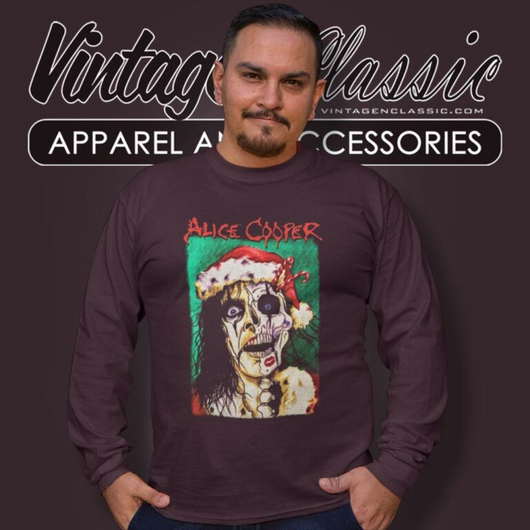 Alice Cooper Xmas Card Long Sleeve Tee Alice Cooper Xmas Card Long Sleeve Tee