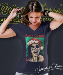 Alice Cooper Xmas Card V Neck TShirt