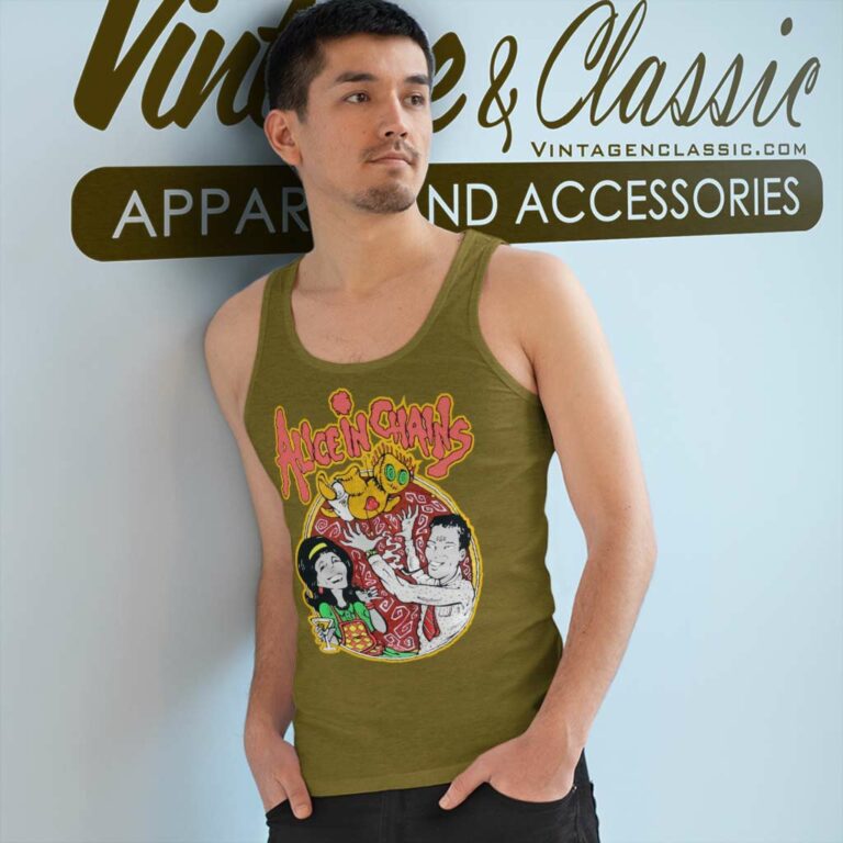 Alice In Chains 1995 1 999 6 Tour Tank Top Racerback Alice In Chains 1995 1 999 6 Tour Tank Top Racerback