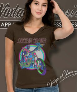 Alice In Chains Devil Bike V Neck TShirt