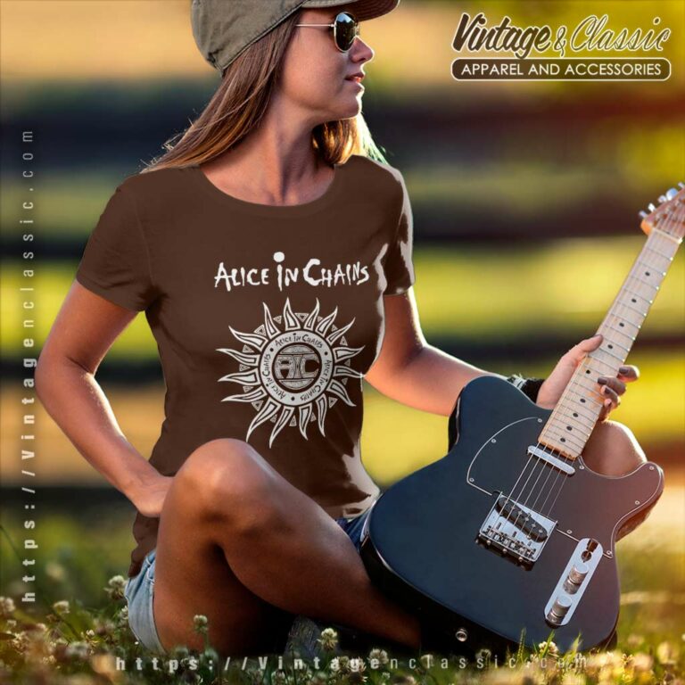 Alice In Chains Dirt Sun Logo Women TShirt Alice In Chains Dirt Sun Logo Women TShirt