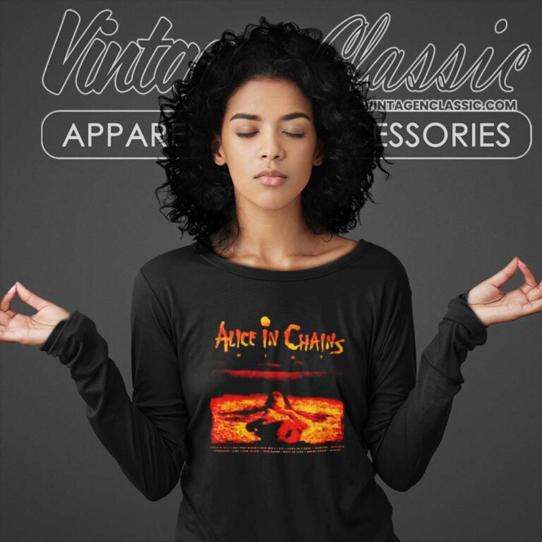 Alice In Chains Dirt Tracklist Long Sleeve Tee Alice In Chains Dirt Tracklist Long Sleeve Tee
