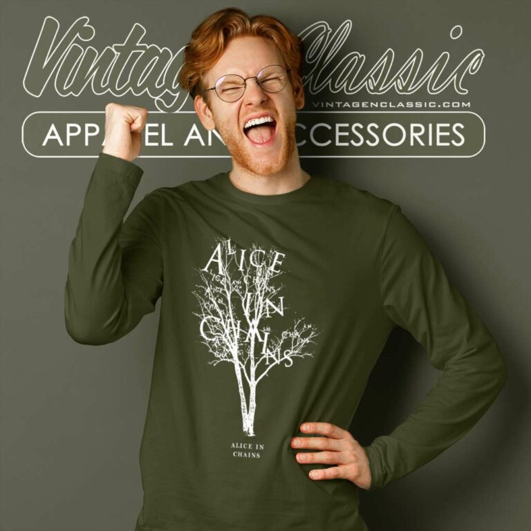 Alice In Chains Letter Tree Long Sleeve Tee Alice In Chains Letter Tree Long Sleeve Tee