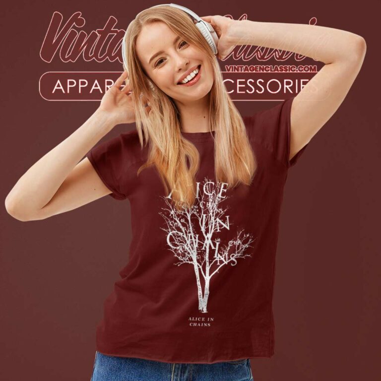 Alice In Chains Letter Tree Women TShirt Alice In Chains Letter Tree Women TShirt