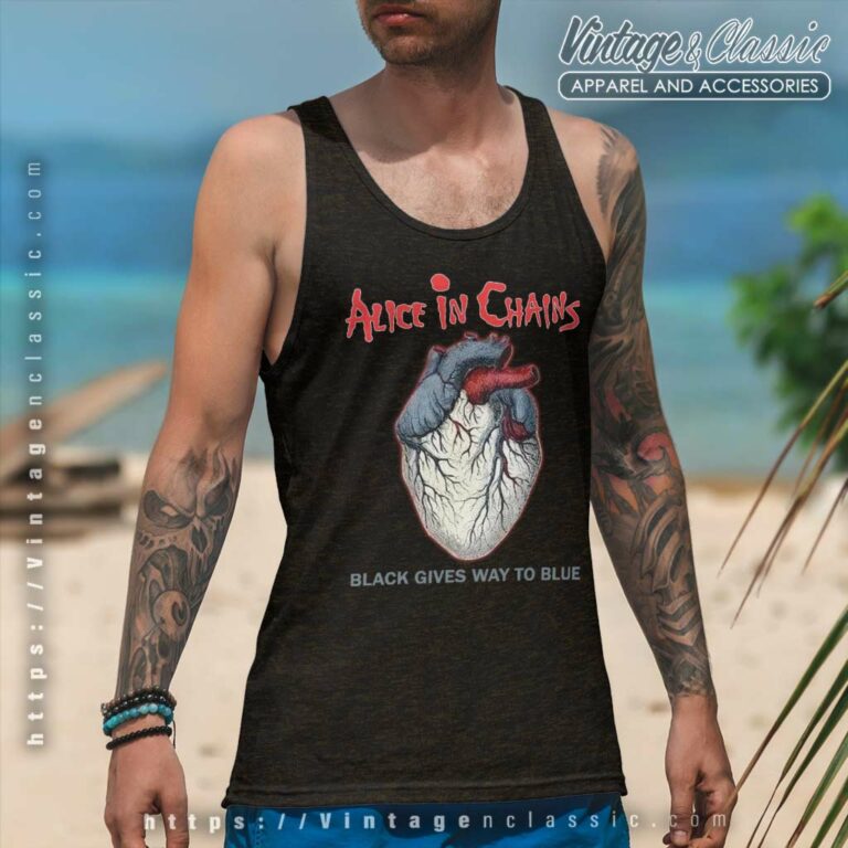 Alice In Chains Shirt Black Gives Way To Blue Tank Top Racerback Alice In Chains Shirt Black Gives Way To Blue Tank Top Racerback