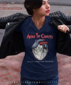 Alice In Chains Shirt Black Gives Way To Blue 5 Alice In Chains Shirt Black Gives Way To Blue V Neck TShirt
